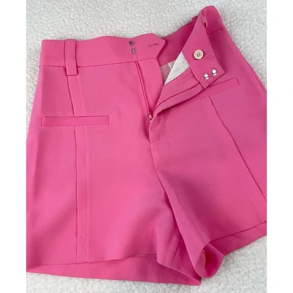 ZARA • Bubblegum Pink Super High-Waisted Mini Shorts, XS - Picture 11 of 16